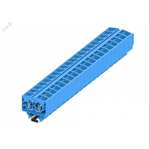 Клемма TB 2-2 на DIN-15, фронт.подключение, сечение 2,5 мм. кв., синий.