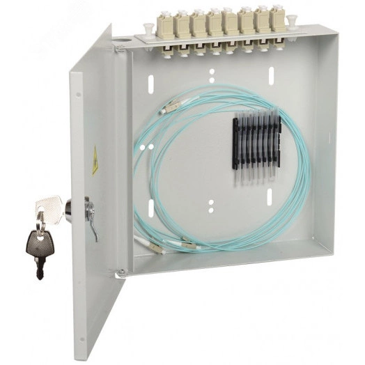 Кросс настенный укомплектованный LC (duplex) 8шт (OM4)