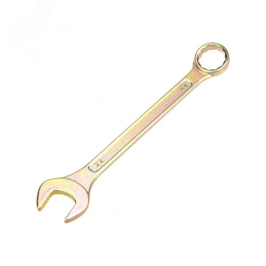 Ключ комбинированный 22 мм, желтый цинк