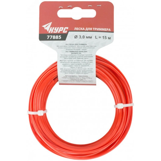 Леска для садовых триммеров ''Квадрат'' 3.0 мм х 15 м