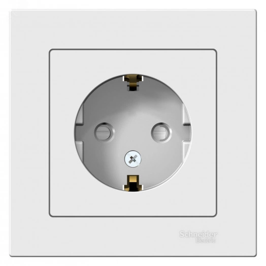 ATLASDESIGN РОЗЕТКА с заземлением со шторками, 16А, в сборе, ЛОТОС