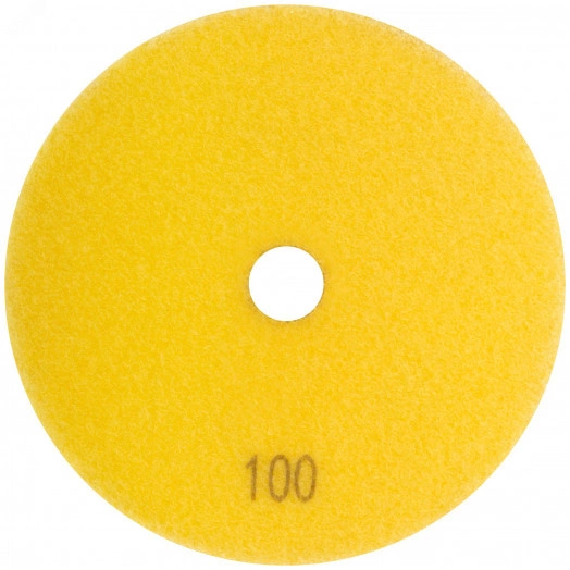 Круг алмазный гибкий шлифовальный АГШК (липучка), влажное шлифование, 125 мм, Р 100