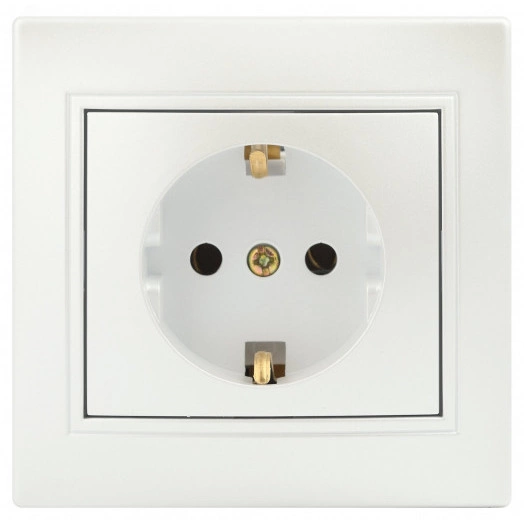 Розетка Intro Plano 1-202-06 с заземлением 2P+E
