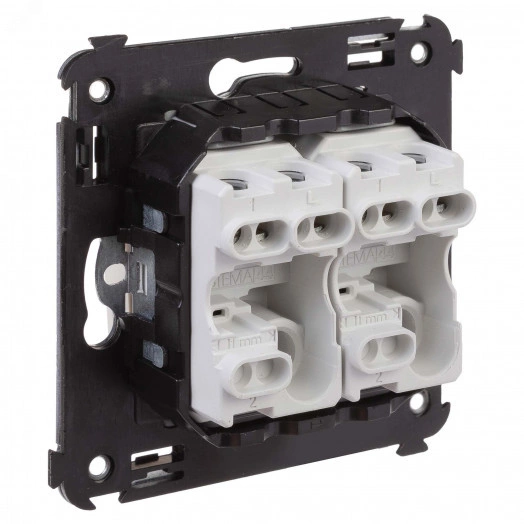 Avanti Выключатель двухклавишный в стену, ''Ванильная дымка''