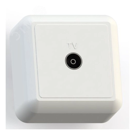 ОПТИМА Розетка телевизионная открытой установки оконечная, РТА-Э, белая