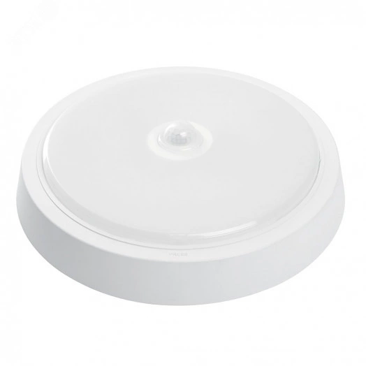 Светильник светодиодный ДБО-25w с датчиком 6500К 2000Лм круглый белый