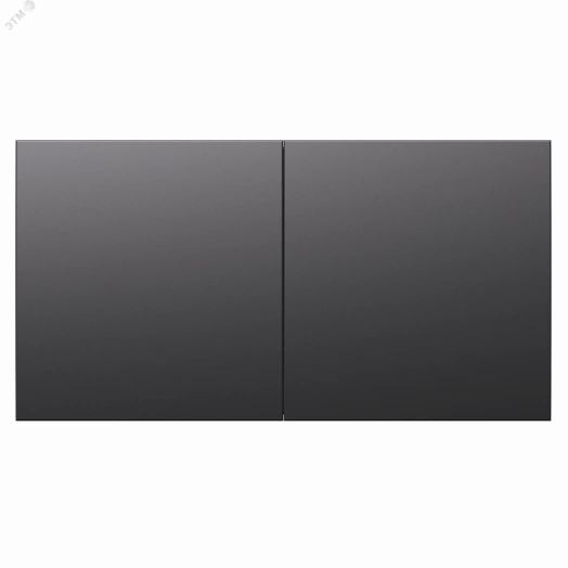 ATLASDESIGN РОЗЕТКА двойн. с заземл.со штор.со сдвиж. крышк, 16А, в сборе, БАЗАЛЬТ