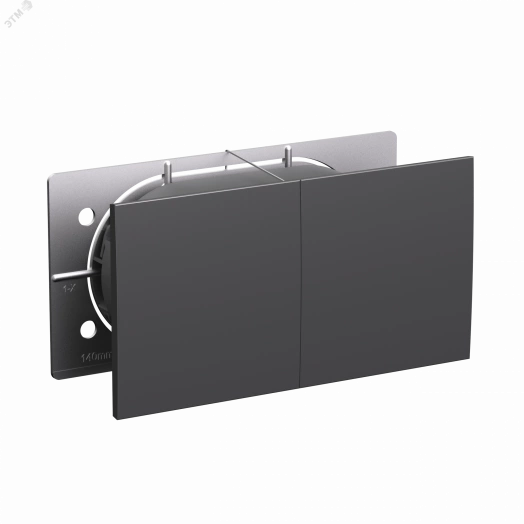 ATLASDESIGN РОЗЕТКА двойн. с заземл.со штор.со сдвиж. крышк, 16А, в сборе, БАЗАЛЬТ