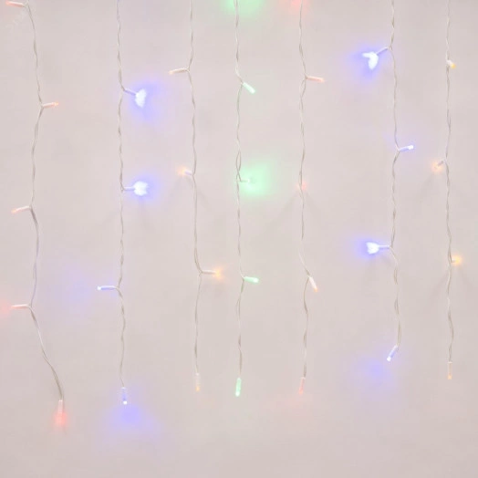 Занавес светодиодный с эффектом мерцания 3х2м Соединяемый 240 светодиодов Разноцветный свет Провод белый ULD-C2030-240/TWK MULTI IP67