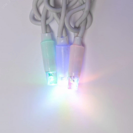 Занавес светодиодный с эффектом мерцания 3х2м Соединяемый 240 светодиодов Разноцветный свет Провод белый ULD-C2030-240/TWK MULTI IP67