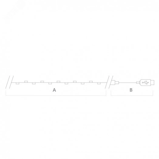 Гирлянда линейная Роса LED 2700К 10м USB