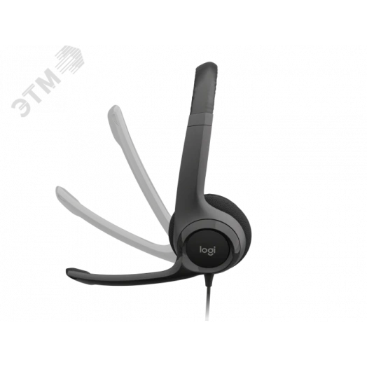 Гарнитура проводная, накладная H390, USB-A, графит