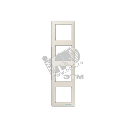 Рамка 4 поста слоновая кость