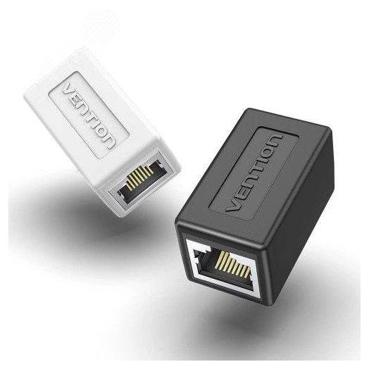 Адаптер соединитель RJ45 F на RJ45 F 8p8c кат. 6, контакты позолоченные, белый