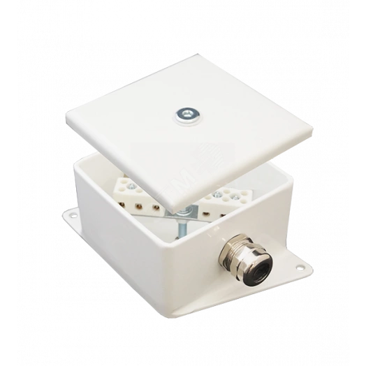 Коробка монтажная огнестойкая КМ-О (4к*60)-IP66-100х100 два ввода AC