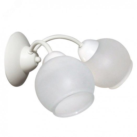 Светильник Лера 528 бел. муар (Плафон 8248) НББ 01-2х60-109 Е27 ИМ настенный