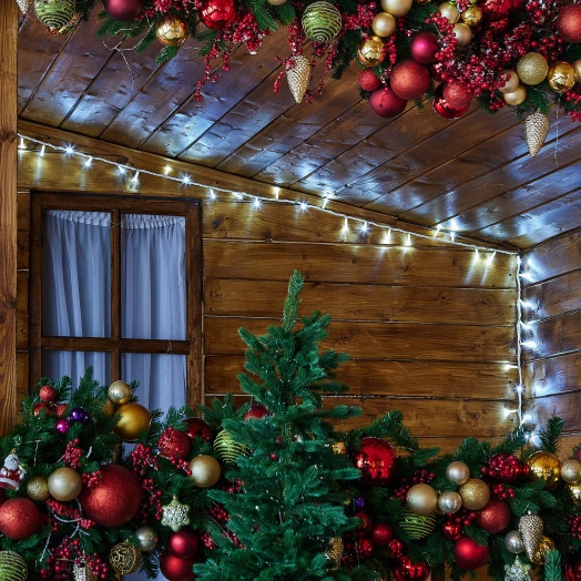 Гирлянда светодиодная со статическим свечением 10м Соединяемая 120 светодиодов Белый свет Провод белый ULD-S1000-120/SWK WHITE IP67