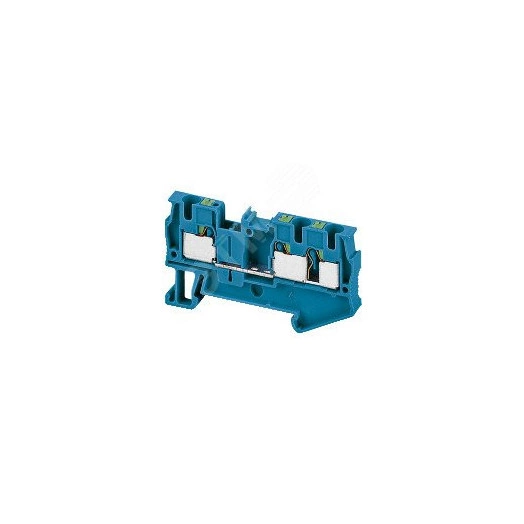 Клемма пружинная PIT проходной 3 точки 4мм.кв. синяя