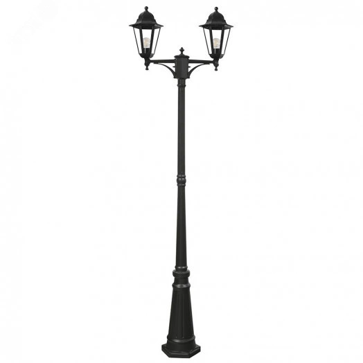 Светильник НТУ-2х100w столб-2,2м.Е27,IP44,чер.    Feron