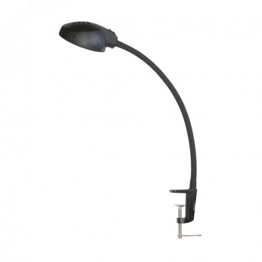 Cветильник светодиодный Веста С16 7Вт гибкая      стойка на струбцине 450мм черный IP20
