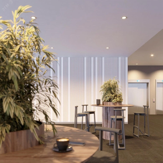 Светильник MS-BREEZE-BUILT-R104-12W Warm3000 (WH, 90 deg, 230V) (, IP20 Металл, 3 года)