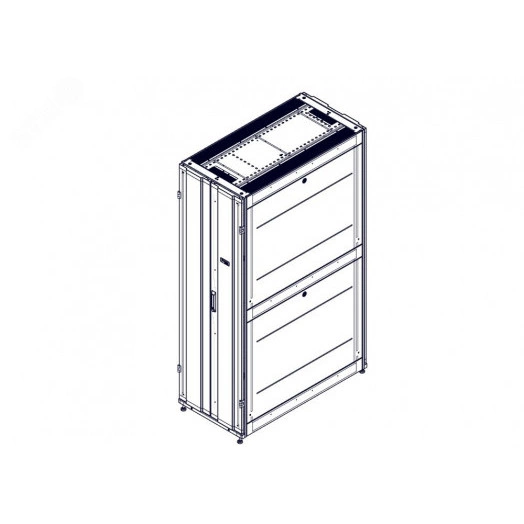 Шкаф Uniprom. 42U-600/1200. боковые панели 4шт. черный