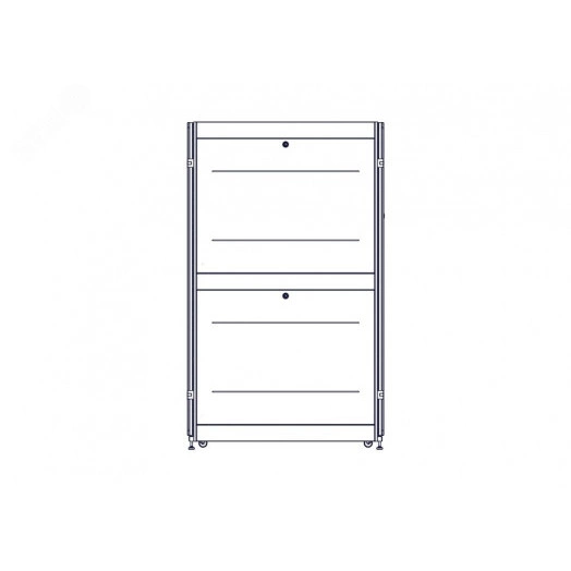 Шкаф Uniprom. 42U-600/1200. боковые панели 4шт. черный