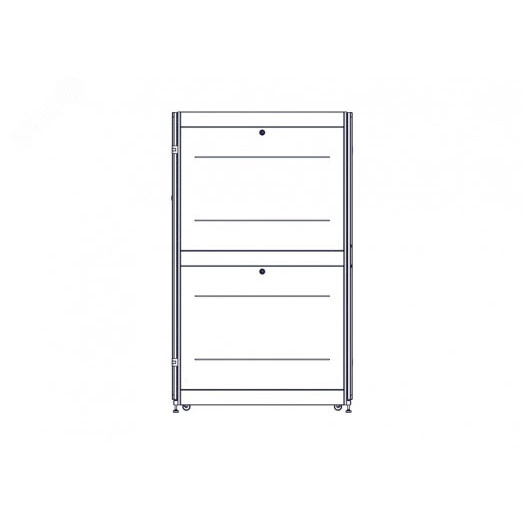 Шкаф Uniprom. 42U-600/1200. боковые панели 4шт. черный