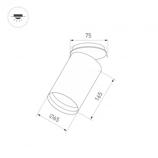 Корпус SP-POLO-BUILT-R65 (BK, 1-3, 200mA) (, IP20 Металл, 3 года)