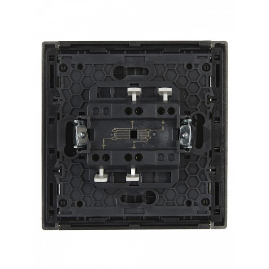 FORTE&PIANO Выключатель 1-клавишный перекрестный 10А FP512 сталь IEK