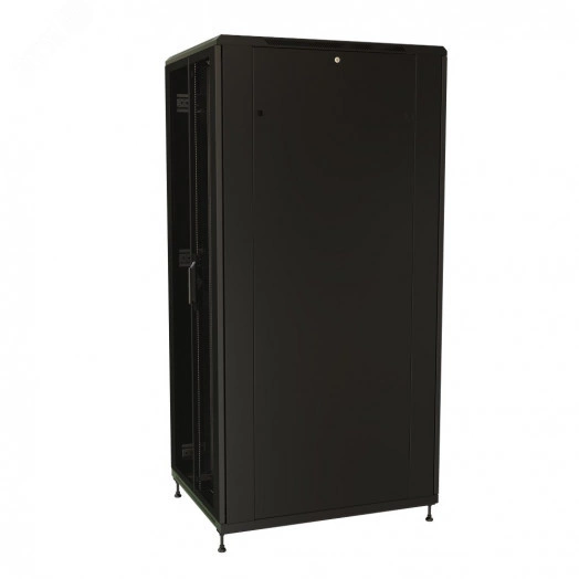 Шкаф напольный 19-дюймовый 42U 2055x800х1200 мм ВхШхГ перед. и зад. распашные перфорированные двери 75% черный