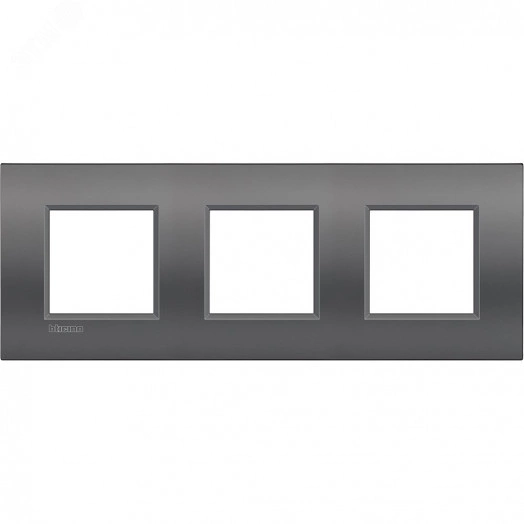 Livinglight. Рамка Air, немецкий стандарт 2+2+2 мод. Цвет ''Мокрый асфальт''