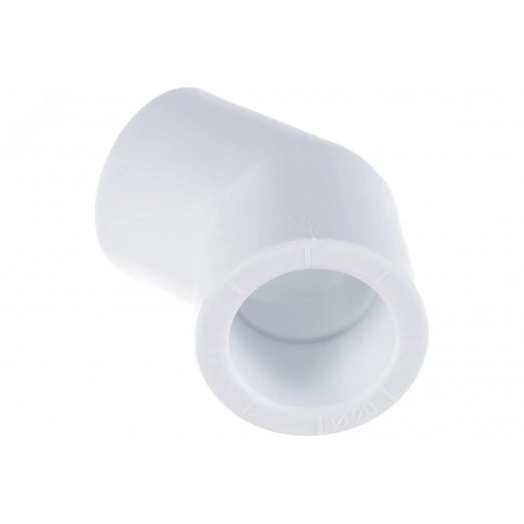 Угольник 25 мм 45 град., полипропиленовый, белый