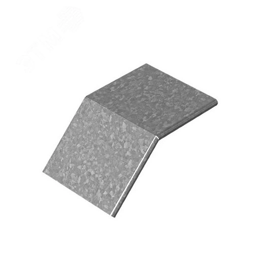 Крышка к угловому соединителю внешнему 45 град. к лотку 400х150, толщина 1,0 мм, Сендзимир цинк