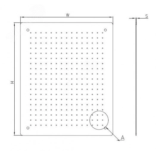 Панель монтажная перфорированная 750х550 для шкафов EMW высота/ширина 600 и 600