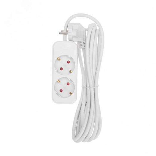 Удлинитель STANDARD 2 гнезда, 3 м, 3х1,0 мм2, с/з, белый