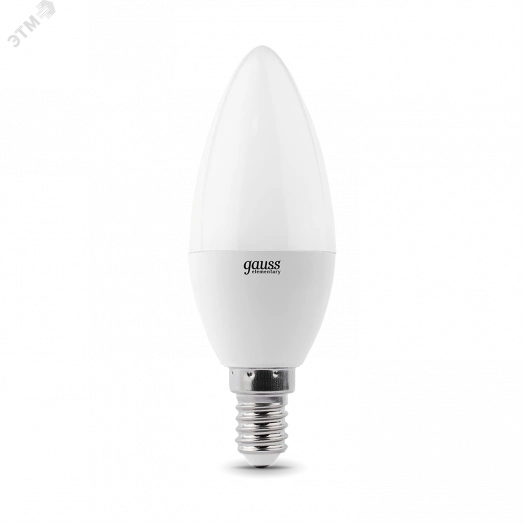 Лампа светодиодная LED 7 Вт 450 лм 3000К AC180-240В E14 свеча теплая (промоупаковка 3 лампы) Elementary Gauss