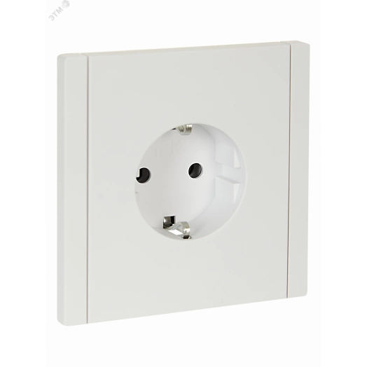 FORTE&PIANO Розетка 1-местная с заземлением без защитных шторок безвинтовое крепление 16А FP214 белый IEK