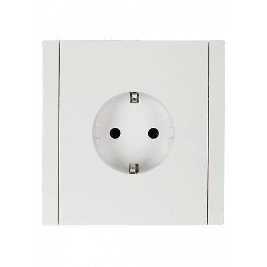 FORTE&PIANO Розетка 1-местная с заземлением без защитных шторок безвинтовое крепление 16А FP214 белый IEK