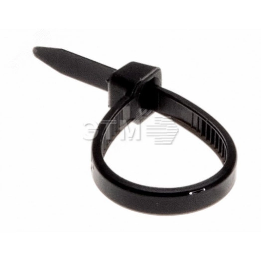 Хомут-стяжка кабельная нейлоновая 60x2,5 мм, черная, упаковка 100 шт, REXANT