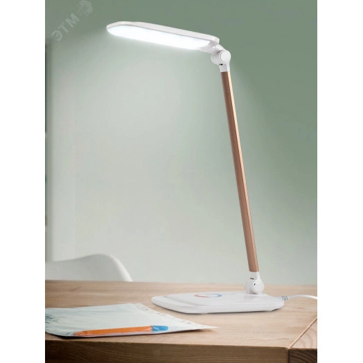 NLED-460-14W-W-G Светильники настольные NLED-460-14W-W-G белый с золотом наст.светильник