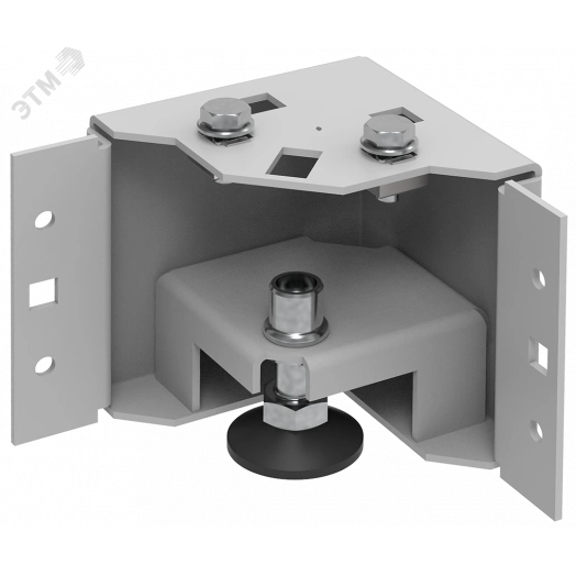 Уголок цоколя h=100мм регул. серая by ZPAS (4шт/компл)