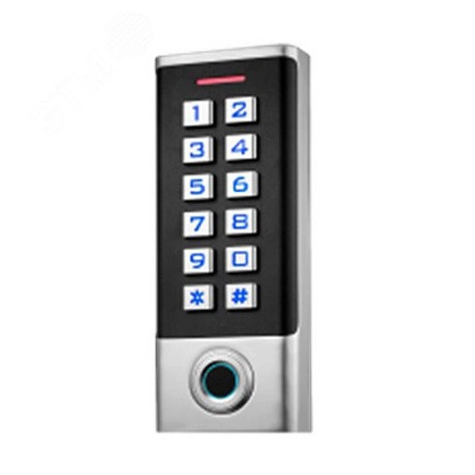 Панель кодонаборная с биометрическим считывателем отпечатков пальцев, со встроенным считывателем карт, корпус - металл+пластик, пылевлагозащищенный