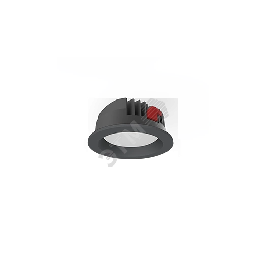 Светильник светодиодный DL-PRO круглый встраиваемый 183*80мм 35W 4000K IP65 диаметр монтажного отверстия 160-175мм черный RAL9005