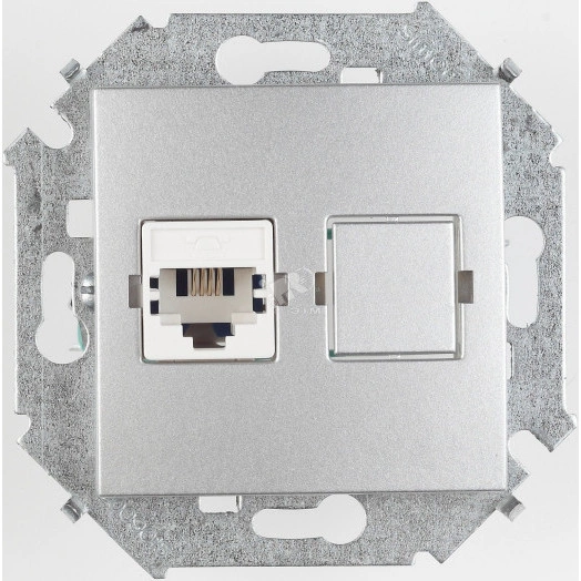 Розетка компьютерная RJ45 категория 5е алюминий