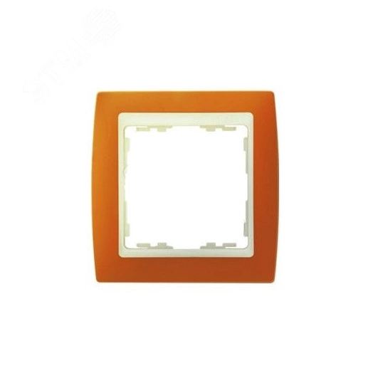 Рамка на 4 поста S82 терракот - слоновая кость