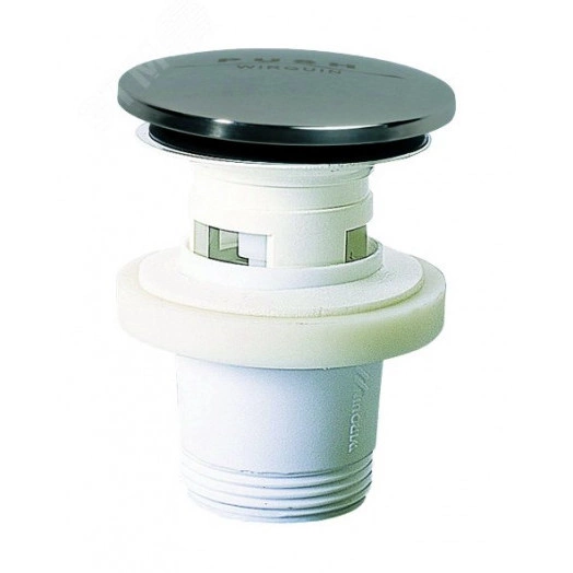 Выпуск QUICK CLAC для раковины с отверстием для перелива пластик с хромированной крышкой из нержавеющей стали D63 мм