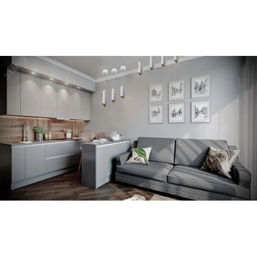 Светильник ДПО GU10 без лампы белый золото