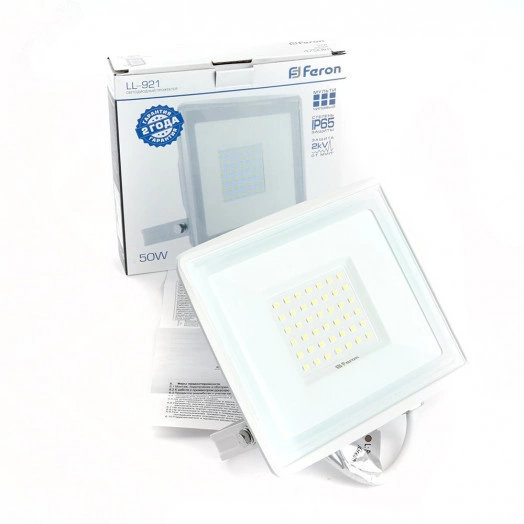 Прожектор светодиодный ДО-50w 6400К 4000Лм IP65 белый