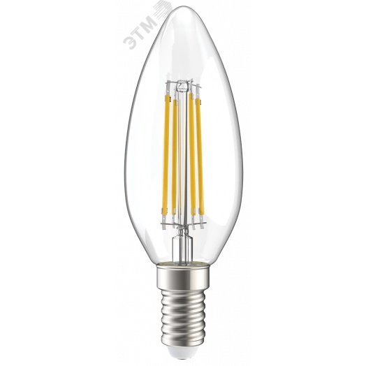 Лампа светодиодная C35 свеча прозрачная 5Вт 230В 4000К E14 серия 360° IEK